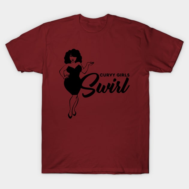Curvy Girls Swirl T-Shirt by CurvyGirlsSwirl2018